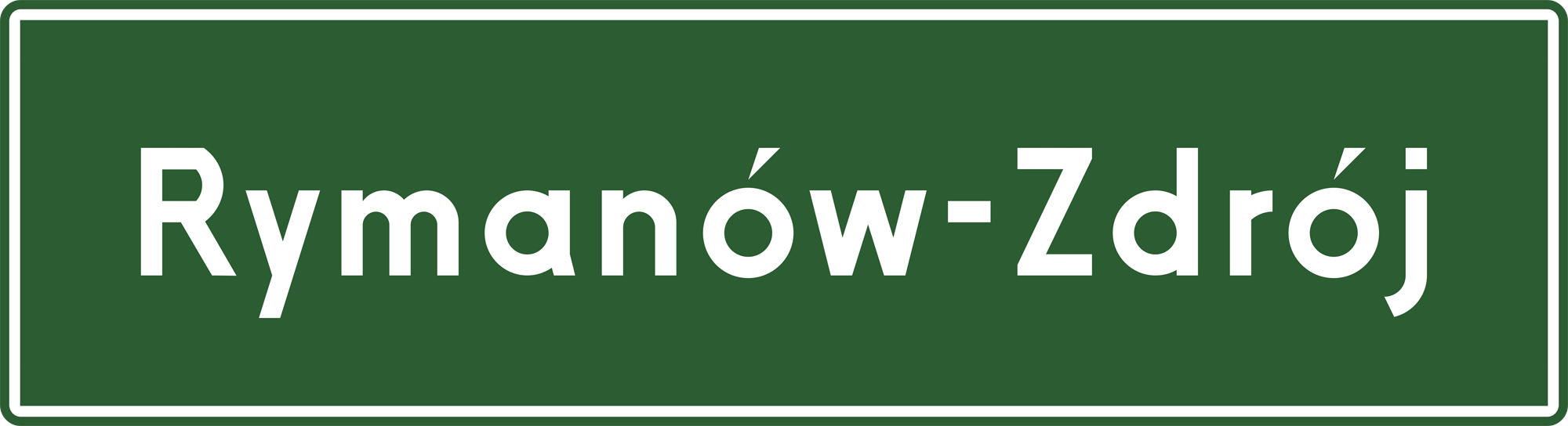 Znak miejscowość Rymanów-Zdrój